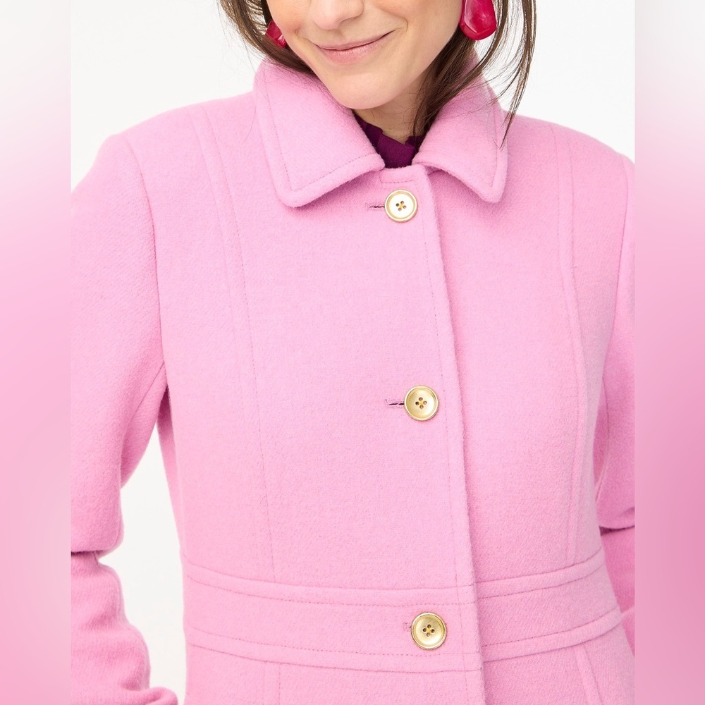 Last One NWT PINK J. CREW Wool-blend lady coat - Picture 6 of 17